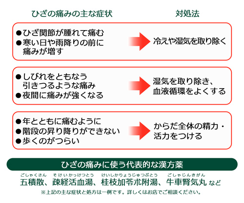 ひざの痛みと漢方